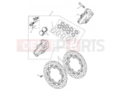 TRIUMPH SPEED TRIPLE 210445 > 461331 Front Brake Caliper & Discs