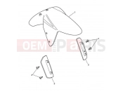 Triumph 2009 SPEED TRIPLE 210445 > 461331 Front Mudguard