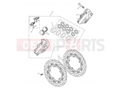 Triumph 2013 SPEED TRIPLE 461332 > 735437 Front Brake Caliper & Discs