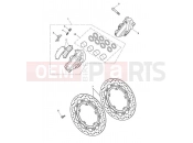 Triumph 2015 SPEED TRIPLE R > 735336 Front Brake Caliper & Discs