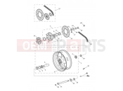 Triumph 2013 DAYTONA 675 from VIN 564948 Rear Wheel & Final Drive