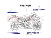 Triumph 2013 DAYTONA 675 from VIN 564948 Decals 657157