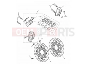 Triumph 2013 DAYTONA 675 from VIN 564948 Front Brake Caliper & Discs