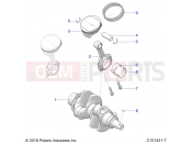 POLARIS SPORTSMAN 850 48 (R02) - A21SXA85A1/A7/CA1/CA7 ENGINE | ENGINE, CRANKSHAFT and PISTON - A21SXA85A1/A7/CA1/CA7 (C101431-7)
