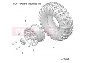 Polaris 2021 RANGER RANGER 1000 FULL SIZE EPS EU TRACTOR ZUG (R04) - R21TAE99FA/SFA/SCA/SCK WHEELS | WHEELS, FRONT - R21TAE99FA/SFA/SCA/SCK (C700025)