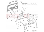 Polaris 2021 RANGER RANGER CREW XP 1000 PS HIGH LIFTER (R03) (R21RSM99AG) CHASSIS | CHASSIS, CAB FRAME - R21RSM99AG (C700170)
