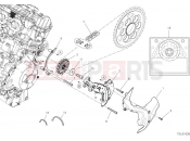 DUCATI Diavel V4 Front sprocket and chain