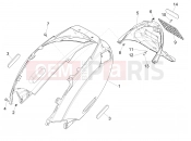 Rear cover - Splash guard - Piaggio Zip 50 4T 2023