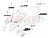 PIAGGIO MP3 530 HPE RST Exclusive Plates - Emblems