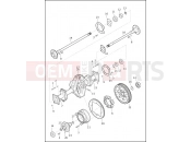 Harley-Davidson 2015 TRIKE FREEWHEELER  - FLRT AXLE ASSEMBLY, REAR