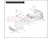 Harley-Davidson 2010 DYNA DYNA SUPER GLIDE CUSTOM  - FXDC BATTERY TRAY & BATTERY