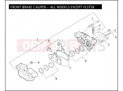 Harley-Davidson 2010 SOFTAIL HERITAGE SOFTAIL  - FLST FRONT BRAKE CALIPER - ALL MODELS EXCEPT FLSTSB