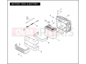 Harley-Davidson 2009 DYNA DYNA FAT BOB  - FXDF BATTERY TRAY & BATTERY