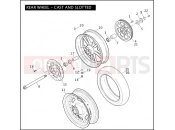 Harley-Davidson 2009 DYNA DYNA LOW RIDER  - FXDL REAR WHEEL - CAST & SLOTTED