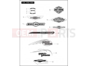 Harley-Davidson 2009 SOFTAIL CROSS BONES  - FLSTSB FUEL TANK TRIM