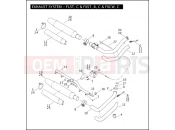 Harley-Davidson 2009 SOFTAIL NIGHT TRAIN  - FXSTB EXHAUST SYSTEM - FLST, C & FXST, B, C & FXCW, C