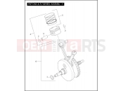 Harley-Davidson 2008 CVO/CUSTOM CVO SOFTAIL SPRINGER  - FXSTSSE2 PISTONS & FLYWHEEL ASSEMBLY