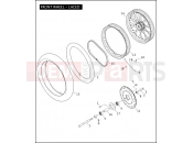 Harley-Davidson 2008 DYNA DYNA LOW RIDER  - FXDL FRONT WHEEL - LACED
