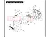 Harley-Davidson 2007 CVO/CUSTOM CVO DYNA  - FXDSE BATTERY TRAY & BATTERY