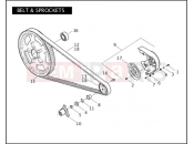 Harley-Davidson 2007 VRSC VRSCAW V-ROD  - VRSCAW 105 BELT & SPROCKETS
