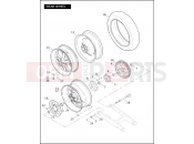 HARLEY-DAVIDSON VRSCX SCREAMIN' EAGLE V-ROD  - VRSCX REAR WHEEL