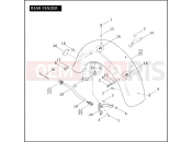 Harley-Davidson 2006 CVO/CUSTOM CVO ULTRA CLASSIC  - FLHTCUSE REAR FENDER