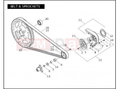 Harley-Davidson 2006 VRSC VRSCA V-ROD  - VRSCA BELT & SPROCKETS