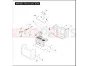 HARLEY-DAVIDSON DYNA SUPER GLIDE CUSTOM  - FXDCI BATTERY TRAY & BATTERY