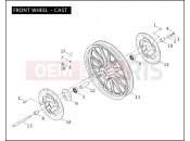 Harley-Davidson 2005 DYNA DYNA LOW RIDER  - FXDL FRONT WHEEL - CAST