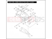 Harley-Davidson 2005 DYNA DYNA WIDE GLIDE  - FXDWG REAR FORK, DEBRIS DEFLECTOR & BELT GUARD