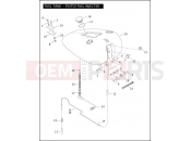 Harley-Davidson 2005 SOFTAIL NIGHT TRAIN  - FXSTB FUEL TANK - FXSTDI - FUEL INJECTED