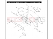 Harley-Davidson 2005 SOFTAIL NIGHT TRAIN  - FXSTB REAR FENDER & SUPPORTS - FXST/I, FXSTS/I & FXSTB/I