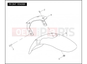 Harley-Davidson 2005 VRSC VRSCA V-ROD  - VRSCA FRONT FENDER