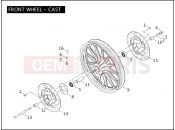 Harley-Davidson 2004 DYNA DYNA WIDE GLIDE  - FXDWG FRONT WHEEL - CAST