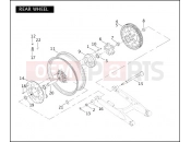 Harley-Davidson 2004 VRSC VRSCB V-ROD  - VRSCB REAR WHEEL