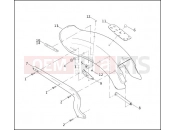 Harley-Davidson 2003 SOFTAIL SOFTAIL DEUCE  - FXSTD REAR FENDER & SUPPORTS - FXST/I, FXSTS/I & FXSTB/I
