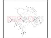 Harley-Davidson 2002 SOFTAIL FAT BOY  - FLSTFI REAR FENDER & SUPPORTS - FXST/I, FXSTS/I & FXSTB/I