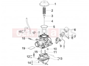 PIAGGIO Fly 150 (LBMM57) Carburetor's components