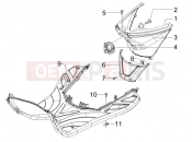 PIAGGIO Fly 150 (LBMM57) Central cover - Footrests
