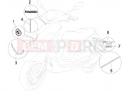 PIAGGIO Fly 150 (LBMM57) Plates - Emblems