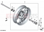 BMW Motorrad BMW 2022 C models C 400 GT 21 (0C61, 0C63) Front wheel | Front wheel