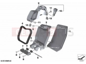 BMW Motorrad BMW 2020 C models C 400 X (0C09, 0C19) Storage compartment trim legshield | Storage compartment trim legshield