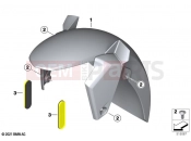 BMW Motorrad BMW 2020 C models C 400 X (0C09, 0C19) Front-wheel cover | Front-wheel cover