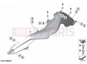 BMW Motorrad BMW 2023 F models F 750 GS (0B08, 0B18) Fairing side sections | Fairing side sections