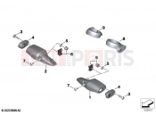 BMW Motorrad BMW 2021 F models F 850 GS (0B09, 0B19) Mounting indicator lamps front | Mounting indicator lamps front
