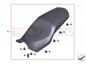 BMW Motorrad BMW 2021 F models F 850 GS (0B09, 0B19) Seat bench 2 | Seat bench 2