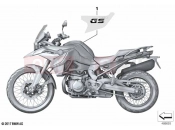 BMW Motorrad BMW 2023 F models F 850 GS (0B39) Stick-on label | Stick-on label