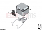 BMW Motorrad BMW 2023 F models F 850 GS Adve. (0K01, 0K03) Aluminium topcase | Aluminium topcase