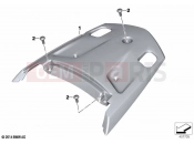 Rear trim panel, middle, grained | Rear trim panel, middle, grained - BMW Motorrad K 1600 GT 22 (0F21, 0F23) 2020