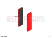 Rear reflector red | Rear reflector red - BMW Motorrad K 1600 GT 22 (0F21, 0F23) 2020